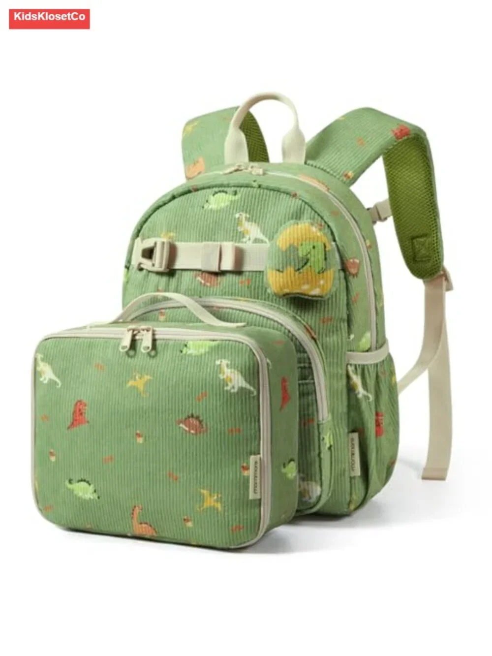 Corduroy Toddler Backpack with Lunch Box, 13